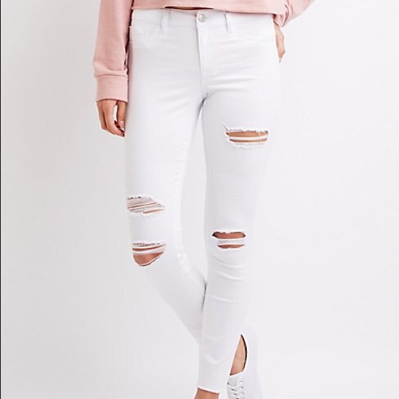 Jeans | Ripped Skin Tight White Jeans 